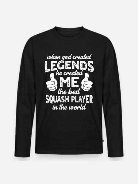 Best Squash Player Legend - Men's Premium Organic Long Sleeve Shirt - black
