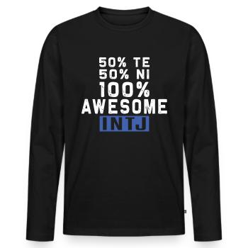 Intj personality: Introverts - Men's Premium Organic Long Sleeve Shirt - black - Front - Nico (187cm)