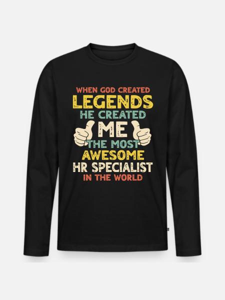 HR Specialist - Men's Premium Organic Long Sleeve Shirt - black