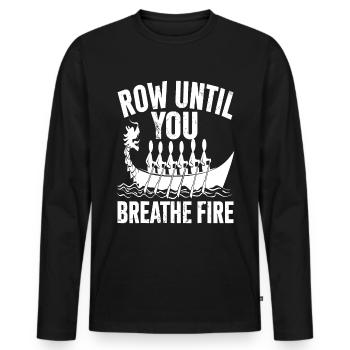 Lustiges Drachenboot-paddel - Männer Premium Bio Langarmshirt - Schwarz - Vorne - Nico (187cm)