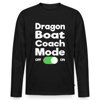 Lustiges Drachenboot-paddel - Männer Premium Bio Langarmshirt - Schwarz - Vorne - Nico (187cm)