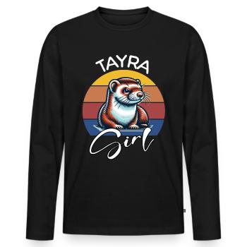 Tayra Fille - T-shirt manches longues Premium bio Homme - noir - Devant - Nico (187cm)