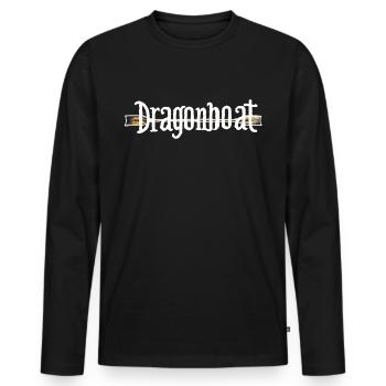 Lustiges Drachenboot-paddel - Männer Premium Bio Langarmshirt - Schwarz - Vorne - Nico (187cm)