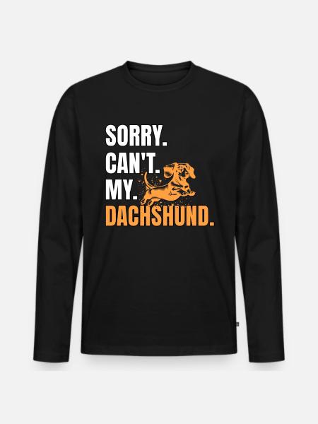 Dackel Dachshund - Men's Premium Organic Long Sleeve Shirt - black