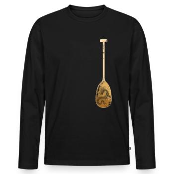 Lustiges Drachenboot-paddel - Männer Premium Bio Langarmshirt - Schwarz - Vorne - Nico (187cm)