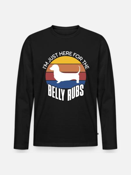 Funny Dachshund Sayings - Men's Premium Organic Long Sleeve Shirt - black