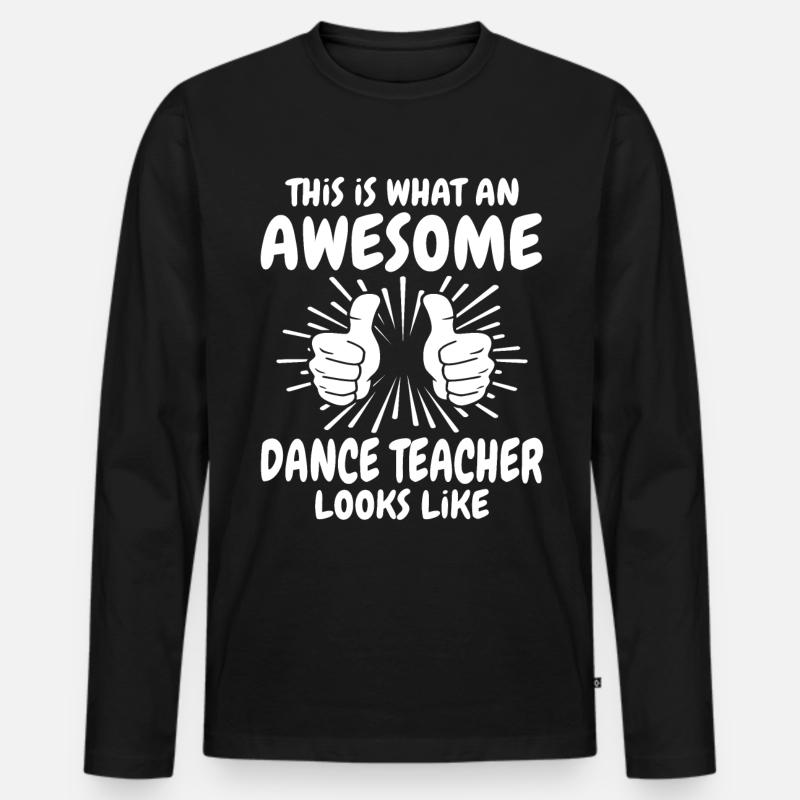 Tanzlehrer - Männer Premium Bio Langarmshirt - Schwarz