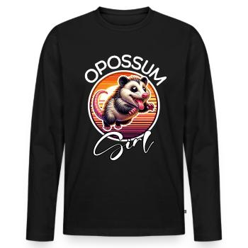 Opossum Girl - Männer Premium Bio Langarmshirt - Schwarz - Vorne - Nico (187cm)