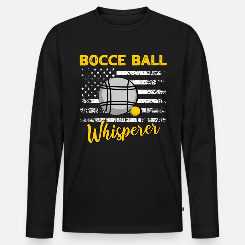 Bocce Ball Sprüche - Männer Premium Bio Langarmshirt - Schwarz
