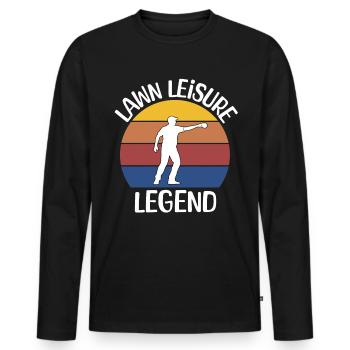 Bocce Ball Spieler - Männer Premium Bio Langarmshirt - Schwarz - Vorne - Nico (187cm)