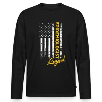 Epidemiologist Legend - Men's Premium Organic Long Sleeve Shirt - black - Front - Nico (187cm)