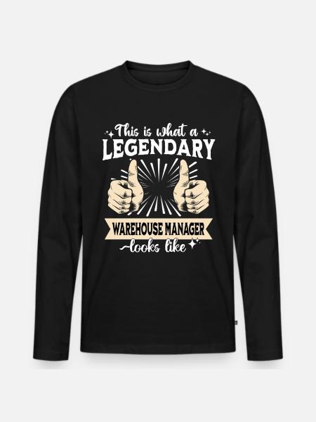 Legendary Camp Leader - Men's Premium Organic Long Sleeve Shirt - black