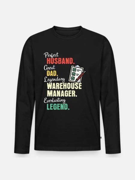 Camp Manager Dad - Men's Premium Organic Long Sleeve Shirt - black