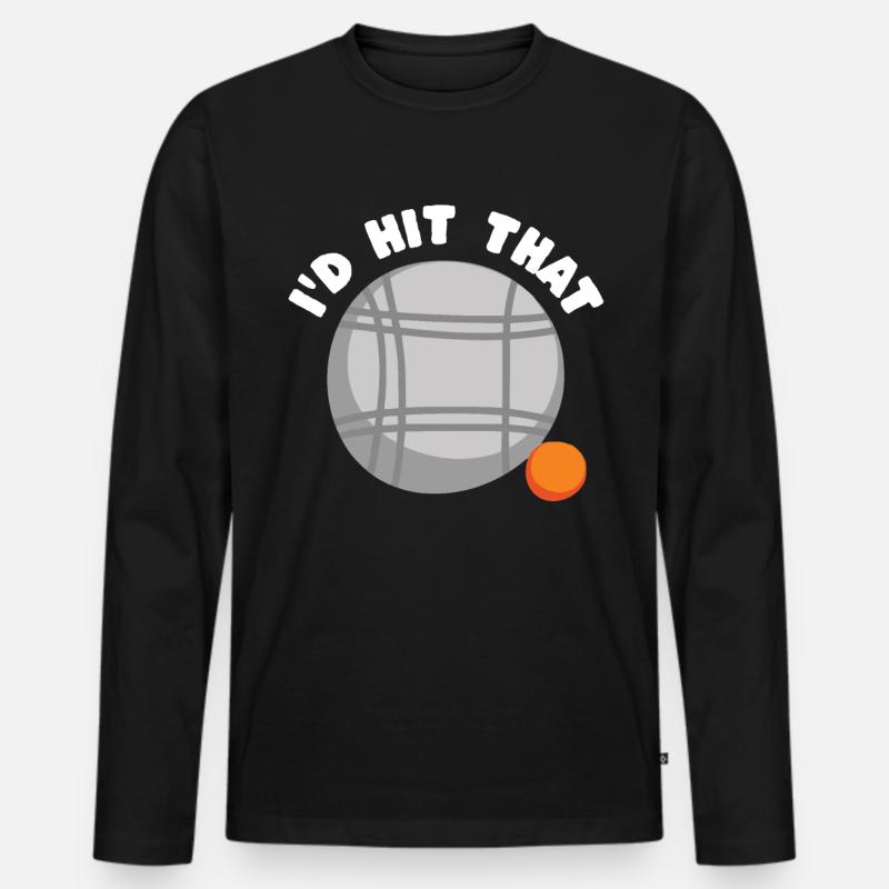 Boule Sprüche - Männer Premium Bio Langarmshirt - Schwarz