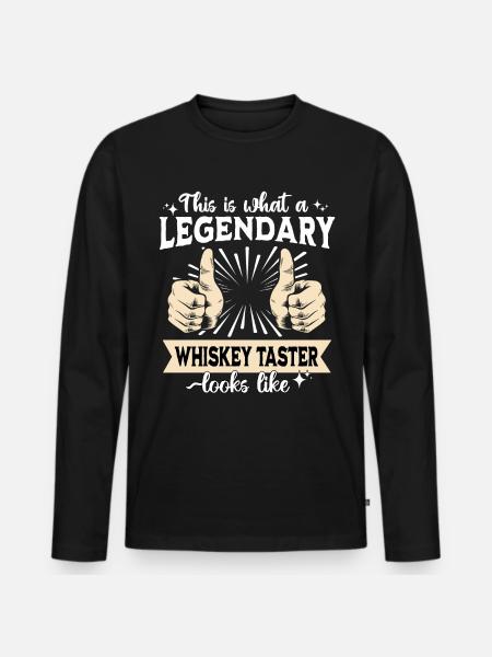 Legendary whiskey drinker - Men's Premium Organic Long Sleeve Shirt - black