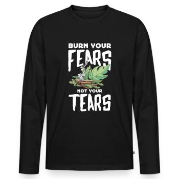 Smudge Sage Feather Spirituelle Smudging - Männer Premium Bio Langarmshirt - Schwarz - Vorne - Nico (187cm)