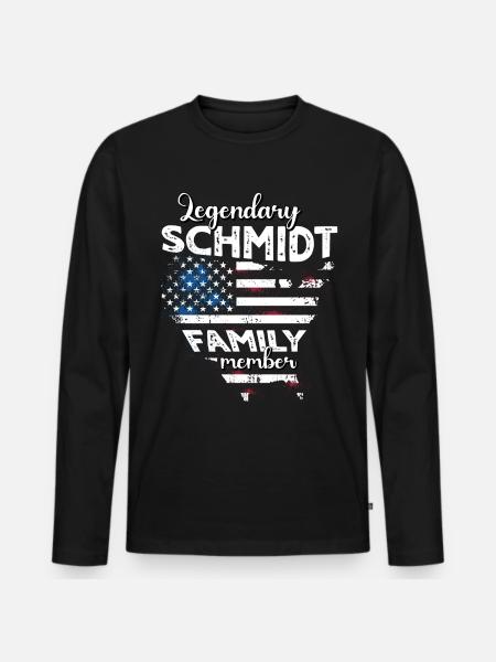 Family Schmidt US - Men's Premium Organic Long Sleeve Shirt - black