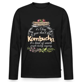 Kombucha Maker Kombucha Tee liebhaber - Männer Premium Bio Langarmshirt - Schwarz - Vorne - Nico (187cm)