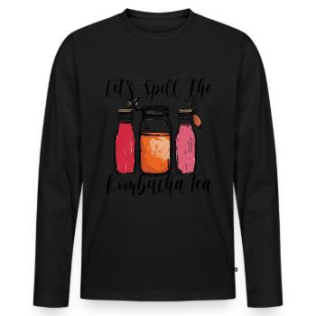Kombucha Maker Kombucha Tee liebhaber - Männer Premium Bio Langarmshirt - Schwarz - Vorne - Nico (187cm)
