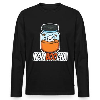 Kombucha Maker Kombucha Tee liebhaber - Männer Premium Bio Langarmshirt - Schwarz - Vorne - Nico (187cm)