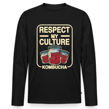 Kombucha Maker Kombucha Tee liebhaber - Männer Premium Bio Langarmshirt - Schwarz - Vorne - Nico (187cm)