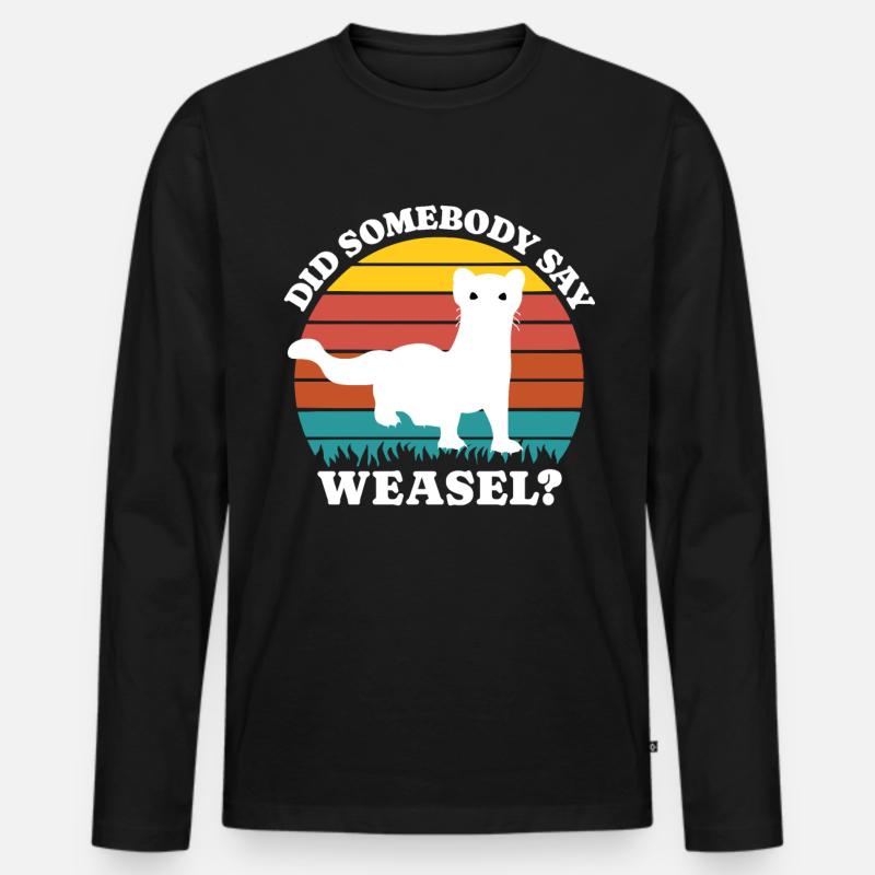 Wiesel - Männer Premium Bio Langarmshirt - Schwarz