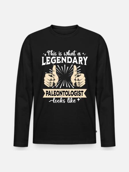 Legendary paleontologist - Men's Premium Organic Long Sleeve Shirt - black