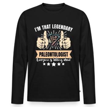 Legendary paleontologist - Men's Premium Organic Long Sleeve Shirt - black - Front - Nico (187cm)