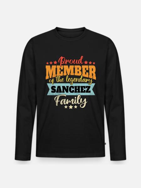 Name Sanchez - Men's Premium Organic Long Sleeve Shirt - black