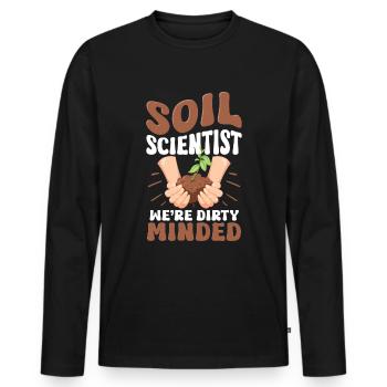 Dear Soil Science Agricultural Scientist - Men's Premium Organic Long Sleeve Shirt - black - Front - Nico (187cm)
