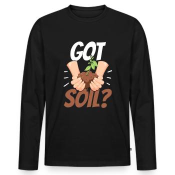 Dear Soil Science Agricultural Scientist - Men's Premium Organic Long Sleeve Shirt - black - Front - Nico (187cm)