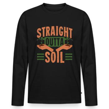 Dear Soil Science Agricultural Scientist - Men's Premium Organic Long Sleeve Shirt - black - Front - Nico (187cm)