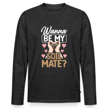 Dear Soil Science Agricultural Scientist - Men's Premium Organic Long Sleeve Shirt - heather anthracite - Front - Nico (187cm)