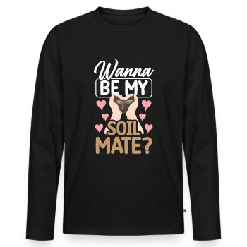 Dear Soil Science Agricultural Scientist - Men's Premium Organic Long Sleeve Shirt - black - Front - Nico (187cm)
