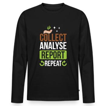 Dear Soil Science Agricultural Scientist - Men's Premium Organic Long Sleeve Shirt - black - Front - Nico (187cm)