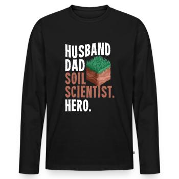 Dear Soil Science Agricultural Scientist - Men's Premium Organic Long Sleeve Shirt - black - Front - Nico (187cm)