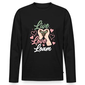 Dear Soil Science Agricultural Scientist - Men's Premium Organic Long Sleeve Shirt - black - Front - Nico (187cm)