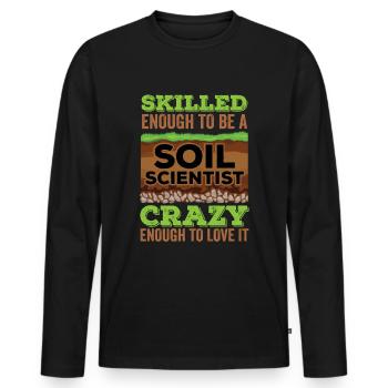 Dear Soil Science Agricultural Scientist - Men's Premium Organic Long Sleeve Shirt - black - Front - Nico (187cm)
