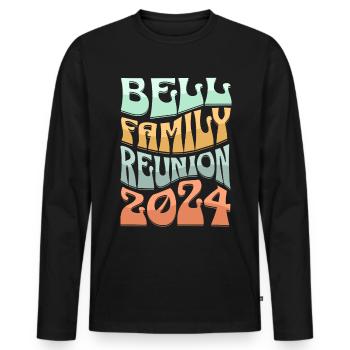 Bell Family Reunion 2024 - Männer Premium Bio Langarmshirt - Schwarz - Vorne - Nico (187cm)