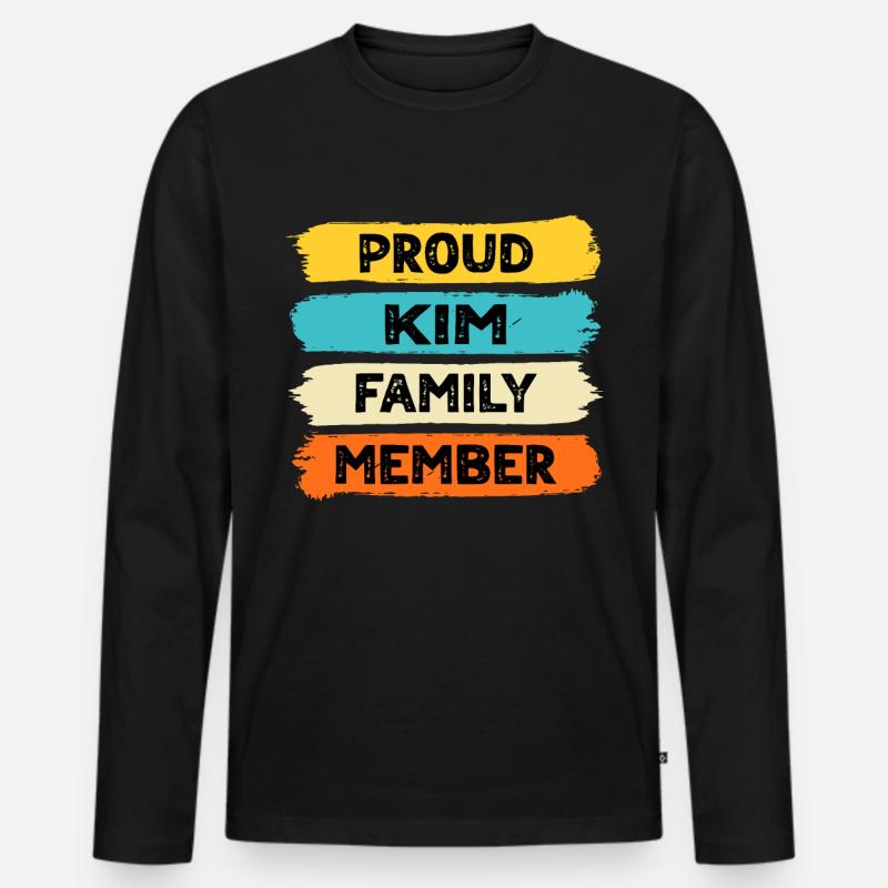 Stolzer Kim - Männer Premium Bio Langarmshirt - Schwarz