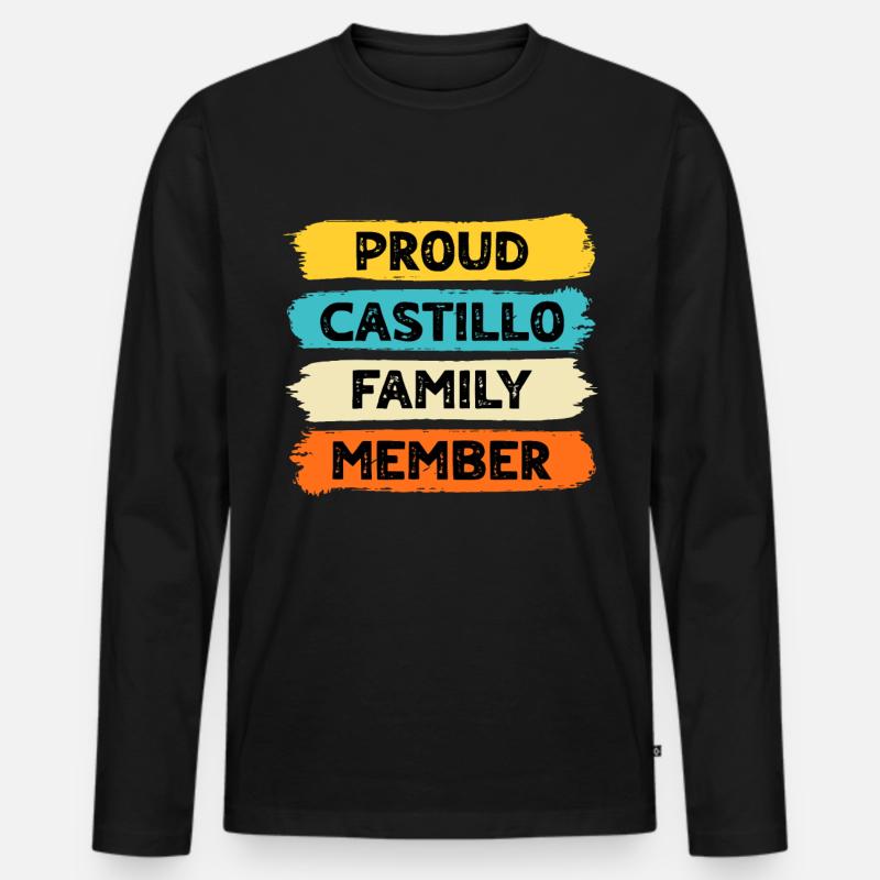 Stolzer Castillo - Männer Premium Bio Langarmshirt - Schwarz