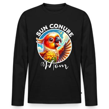 Sun Conure Mom - Men's Premium Organic Long Sleeve Shirt - black - Front - Nico (187cm)