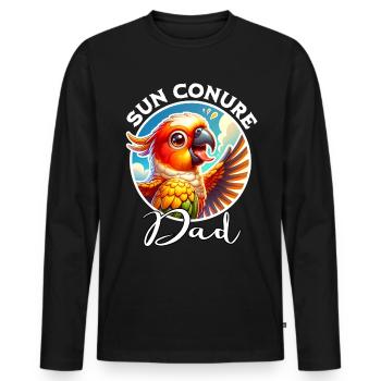 Sun Conure Dad - Men's Premium Organic Long Sleeve Shirt - black - Front - Nico (187cm)