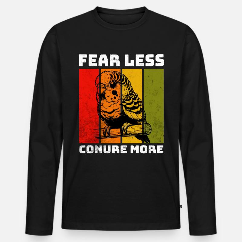 Sonnensittich Sprüche - Männer Premium Bio Langarmshirt - Schwarz