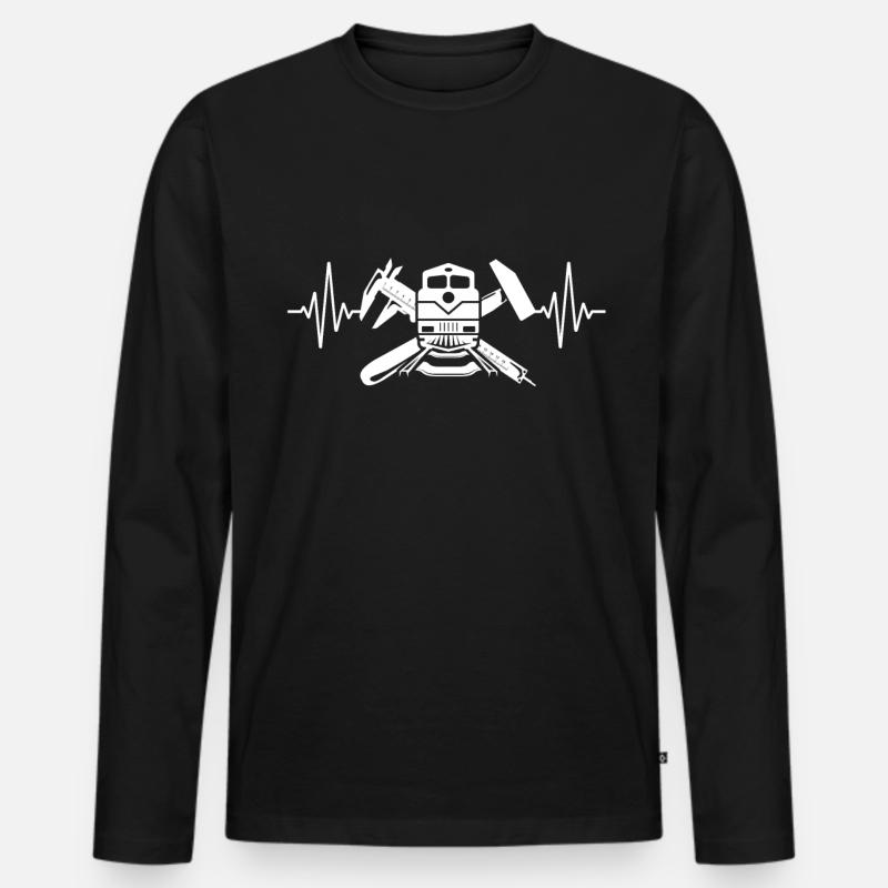 Wagon Master Train Technician - Men's Premium Organic Long Sleeve Shirt - black