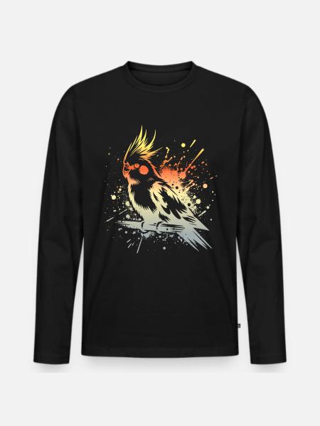 Dictons de calopsitte - T-shirt manches longues Premium bio Homme - noir