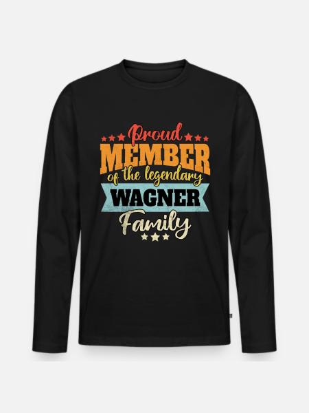 Name Wagner - Men's Premium Organic Long Sleeve Shirt - black