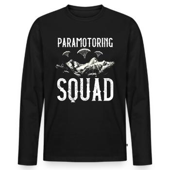 Paramotoring paramotoring - Men's Premium Organic Long Sleeve Shirt - black - Front - Nico (187cm)