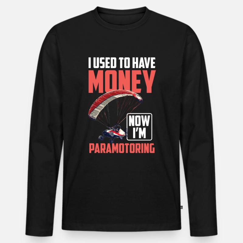 Paramotoring paramotoring - Men's Premium Organic Long Sleeve Shirt - black