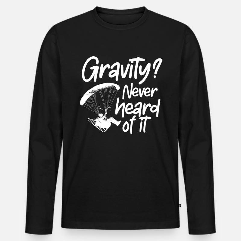 Paramotoring paramotoring - Men's Premium Organic Long Sleeve Shirt - black